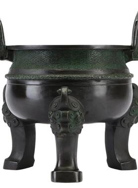 黄铜楚大鼎摆件鼎盛千秋