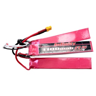 花牌三胞胎电池11.1v1100mah30c前出线装饰专用水蛋航模锂电池