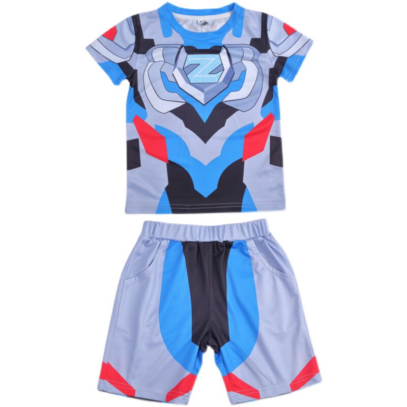 儿童泽塔奥特曼服装夏天捷德迪迦赛罗衣服套装男孩衣服万圣节短袖