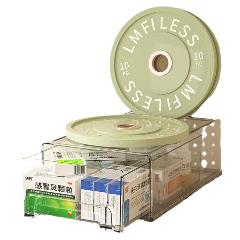 药箱抽屉式家用轻奢透明亚克力多层可叠加防尘大容量 桌面收纳盒