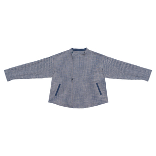 谜阿凰【蓝辙】亚麻棉麻新中式圆领衫改良汉服汉元素马面裙春夏女