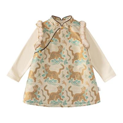 贝贝城儿童国风提花两件套