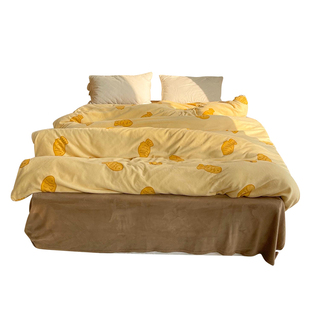 鲷鱼烧｜原创手绘插画奶油绒被套可爱毛绒被罩单件冬季单双人保暖