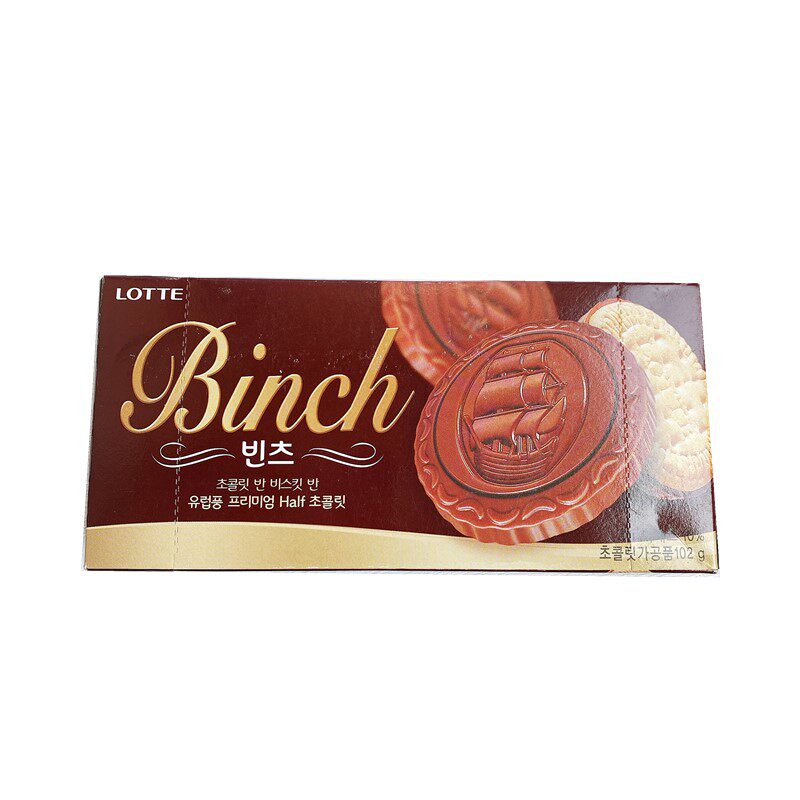 乐天韩国进口宾驰binch夹心饼干
