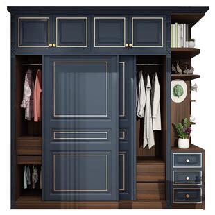 推拉门衣柜小户型欧式家用卧室新款2024爆款儿童移门大衣橱储物柜