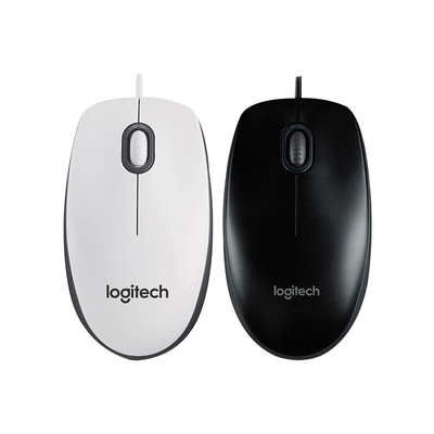 罗技M100r黑色办公鼠标