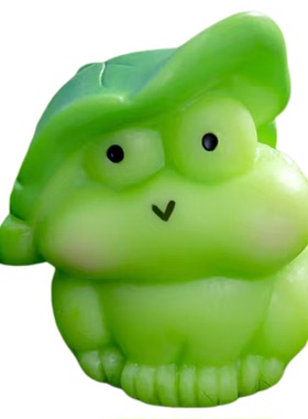 微景观创意撑伞小黄鸭青蛙动物