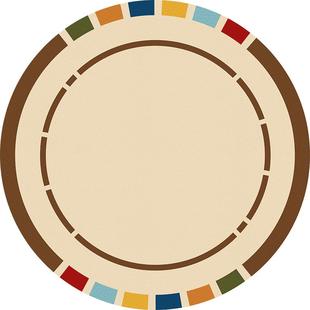 圆桌垫中古包豪斯圆形餐桌保护垫防水防油免洗桌布茶几布盖氛围感