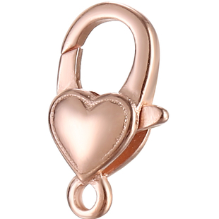 项链扣连接扣S925纯银弹簧扣手链扣珍珠项链扣头接头男女士方扣子