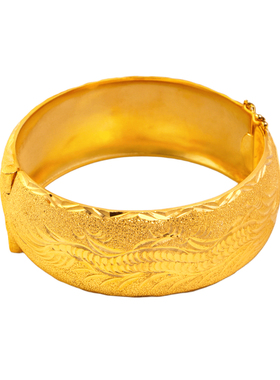 新中式仿金龙凤手镯结婚假三金