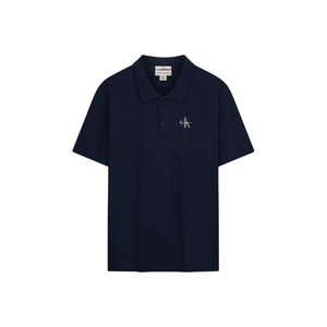 CK Jeans26春夏新款男士商务休闲纯棉简约字母翻领短袖T恤POLO衫