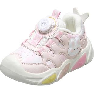 牧童童趣闪灯鞋秋冬百搭减震加绒保暖女童宝宝鞋轻便休闲运动鞋子