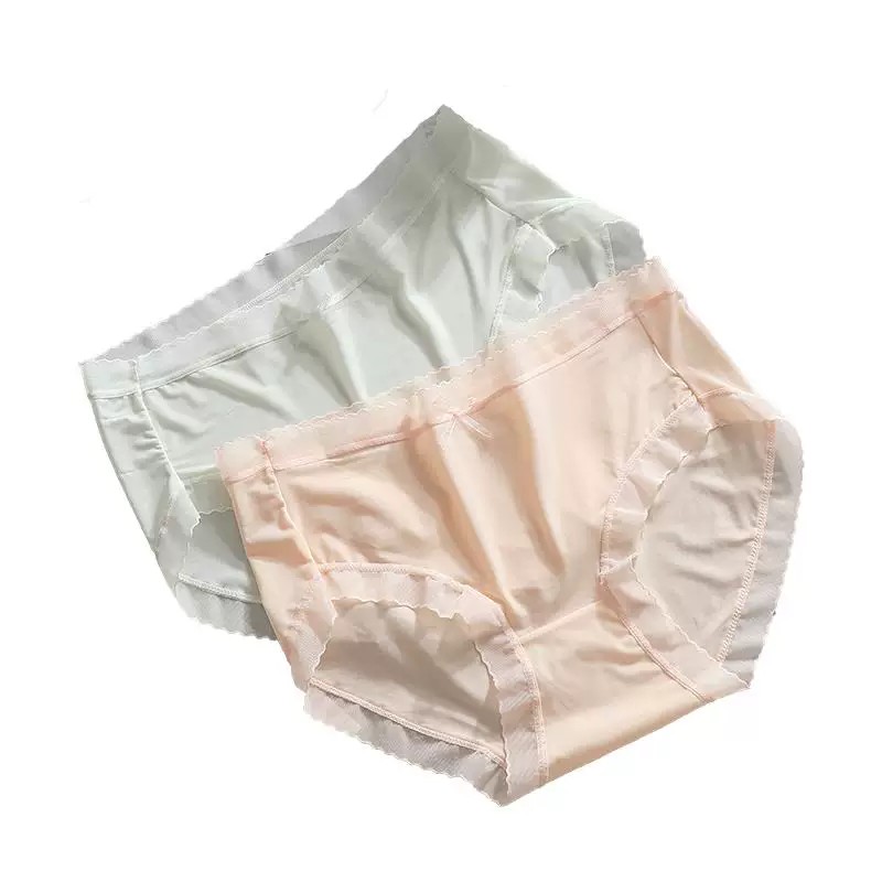 冰丝内裤女纯棉抗菌中腰三角裤