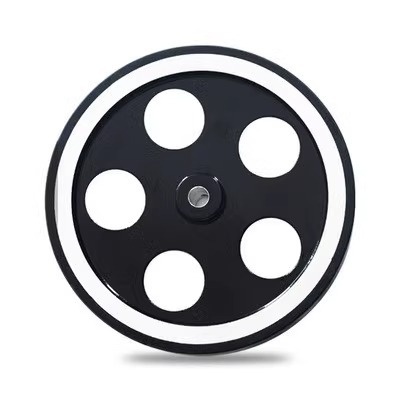 编码器计米轮记米弹簧支架铝合金橡胶轮子200MM300周长高精度测量