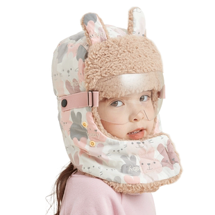 儿童雷锋帽男女孩秋冬季骑车防风保暖帽加厚东北防寒宝宝帽子装备