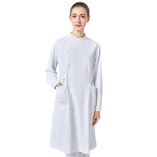 菱泉护士服长袖女白色大码护士白大褂工作服急诊科工作服定制刺绣