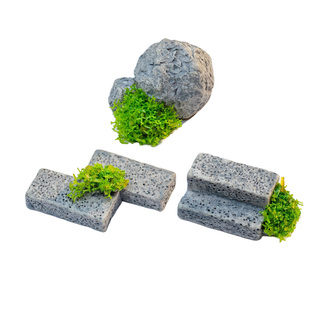 趣玩园艺创意微景观仿真石头台阶石板路花坛花箱铺路造景小石块