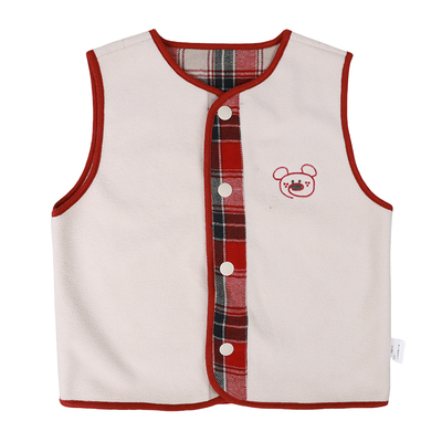 儿童马甲秋冬男童摇粒绒背心保暖2025秋装新款男孩幼儿园校服神器