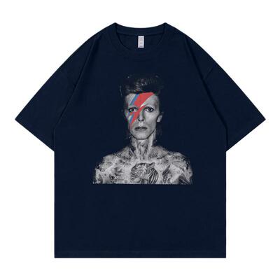DavidBowie落肩宽松摇滚短袖T恤