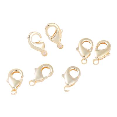 10颗保色龙虾扣配件18K包金扣头