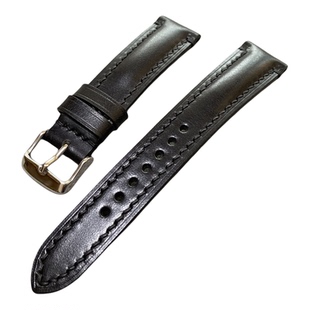 手工定制表带 双面英国JE马缰革背皮 适用黑水鬼五十寻等机械表