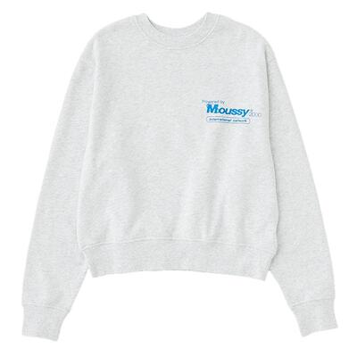 MOUSSY 春季基础款LOGO字母印花圆领卫衣女010ISQ90-1321