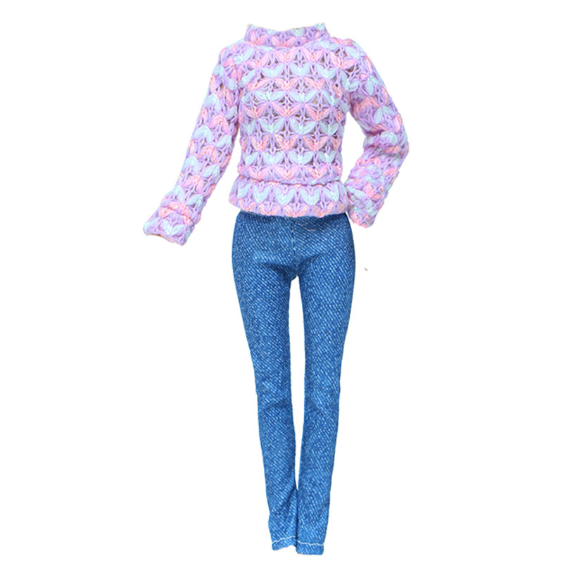 30厘米洋娃娃手工比衣服裤子精致公主女孩裙子时尚套装过家家芭布