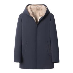 中长款进口整貂连帽派克服男水貂内胆水貂袖可拆卸冬季皮草外套