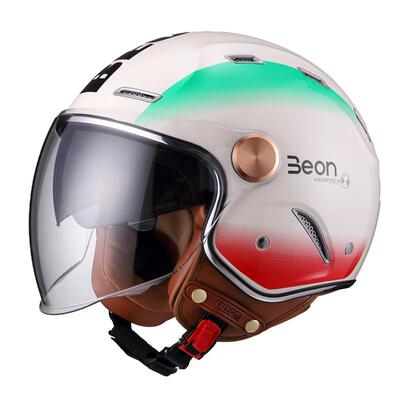 BEON双镜片半盔男女四季新国标3C