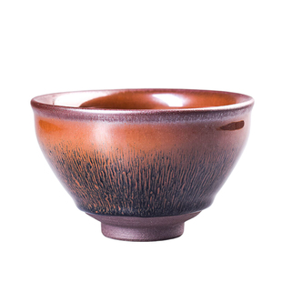 仿宋点茶茶盏兔毫盏12.5cm建阳建盏茶道茶具配件茶艺抹茶茶碗大号