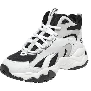 斯凯奇闪穿鞋冬女鞋厚底老爹鞋增高休闲运动鞋加绒保暖高帮鞋棉鞋