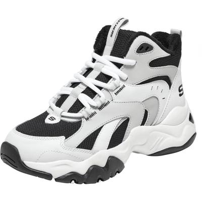 斯凯奇厚底休闲鞋增高加绒老爹鞋