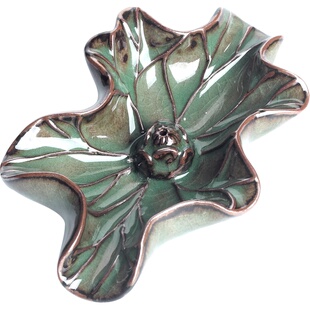 陶瓷手工香炉香插香道家用线香炉居室香托陶瓷炉铁胎线香插香薰炉