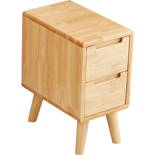 迷你轻奢小型mini床头柜超窄款20厘米25cm宽30全实木北欧风小户型
