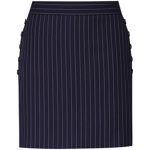 OBEG欧碧倩职业通勤半身裙女夏撞色条纹a字裙子1040