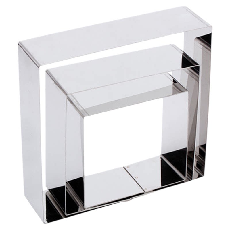 正方形慕斯模具6 8 10 12寸不锈钢慕斯圈方形千层整形切模蛋糕模