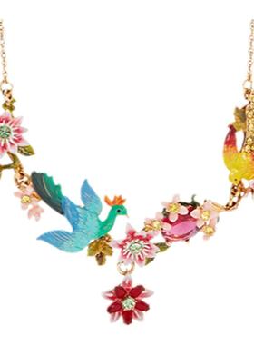 Les Nereides伊甸乐园系列 大丽花与孔雀 项链