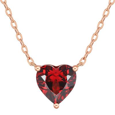 谢瑞麟小心意系列石榴石K金项链