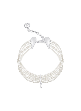 TWOR女S925银珍珠银水滴手链