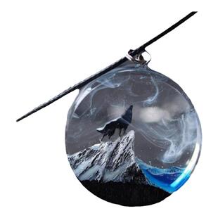 Wolf㊣立陶宛代购 手作迷人个性礼物狼山脉发光夜光木制树脂项链