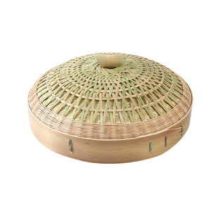 纯手工编织环保隔热竹编锅盖传统工艺制作结实耐用甑盖装饰竹盖子