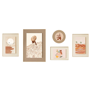 现代简约立体抽象艺术装饰画客厅沙发背景墙挂画原木风百搭新款