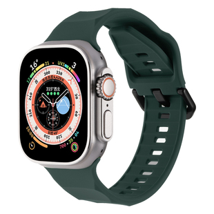 CLOUDHIS适用applewatch苹果手表表带s10男女生s9新款se高级感ultra2硅胶春夏日波浪纹运动男女高级感小众