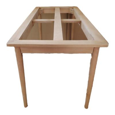 实木桌架餐桌架电脑桌架榉木书桌架安装便捷实榉木框架北欧圆形腿