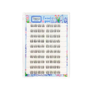 淡颜白开水免胶婴儿弯假睫毛!清透韩系妈生感眼睫毛女自然仿真