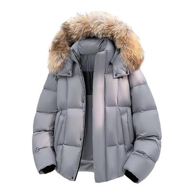 男士冬季大毛领羽绒服