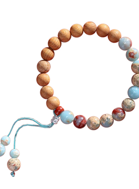 【已过香香】崖柏寿山石盘玩手串