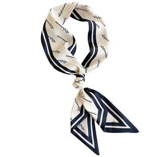 小长条丝巾女2025新款时尚绑发送妈妈搭配衬衫系脖高级感护颈围巾