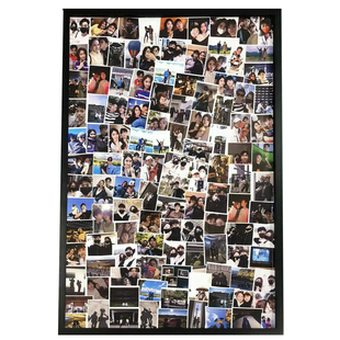 照片冲印拍立得相框情侣周年纪念生日diy创意相册实木大相框挂墙