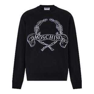 【双11抢先购】Moschino/莫斯奇诺  男士月桂花环刺绣卫衣
